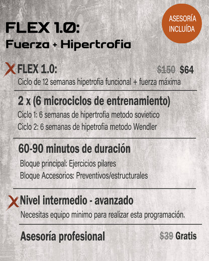 FLEX 1.0: Fuerza + Hipetrofia