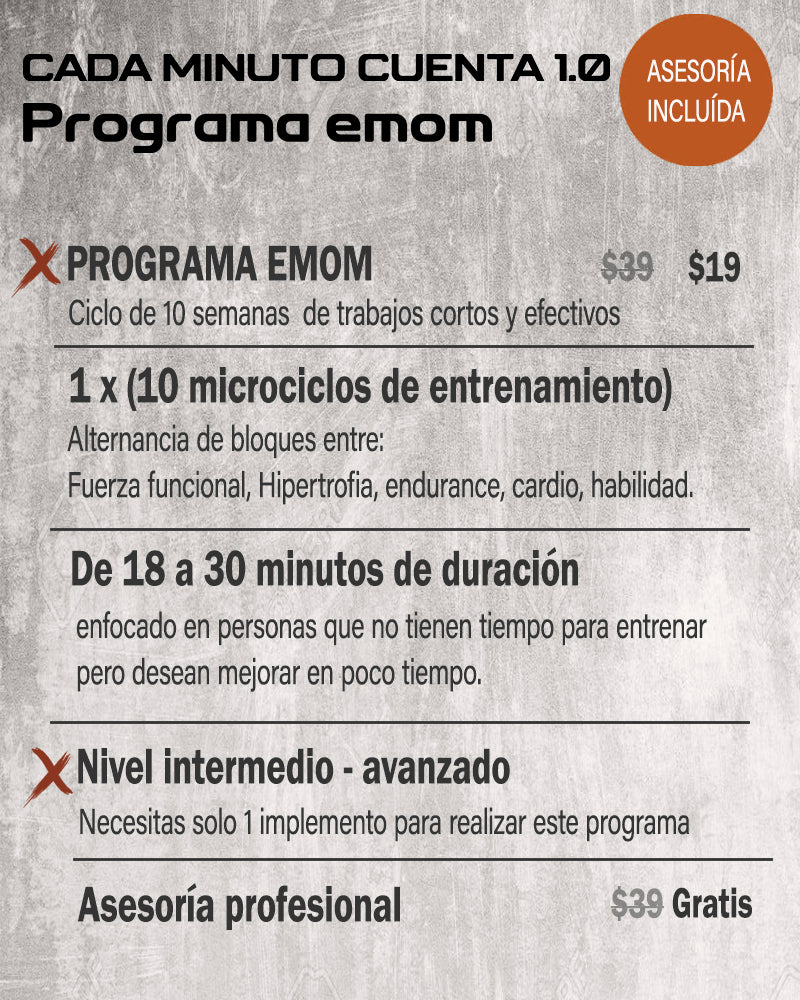 CADA MINUTO CUENTA 1.0: Metodología EMOM