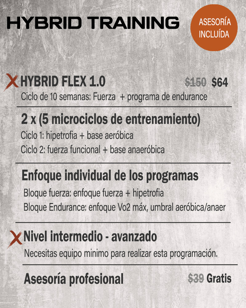 HYBRID TRAINING: Bodybuilding + Capacidad aeróbica